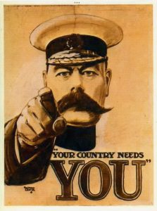 Lord Kitchener recruitment poster: Your Country Needs You